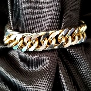 Goldtone Curb link Bracelet
